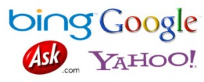 Google.com Yahoo.com Bing.com Ask.com Logos