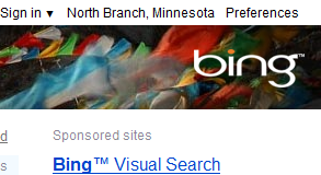 Testing Bing Logo on Right Side