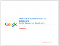 Confidential Google AdWords Communication Ad Extensions - Gather Leads from Google.com