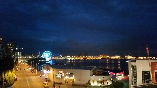 Seattle Waterfront at Night, June 2016